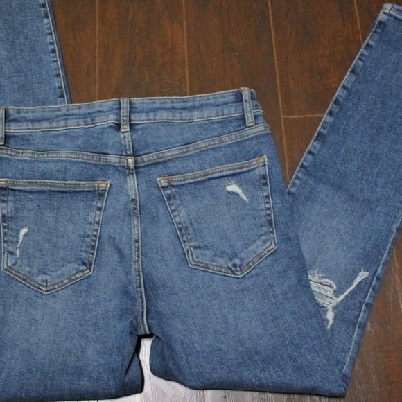 Lovers + Friends Distressed Ricky Low Rise Skinny in Brighton 27 $158 NEW - Picture 8 of 12